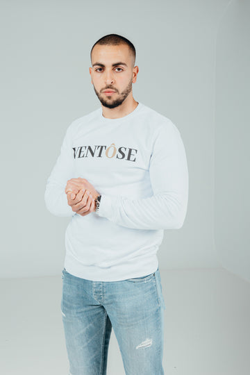 Pullover White - print