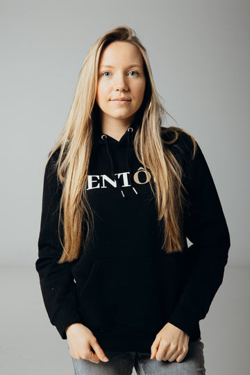 Women Hoodie Black - print
