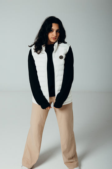Women Bodywarmer White - patch
