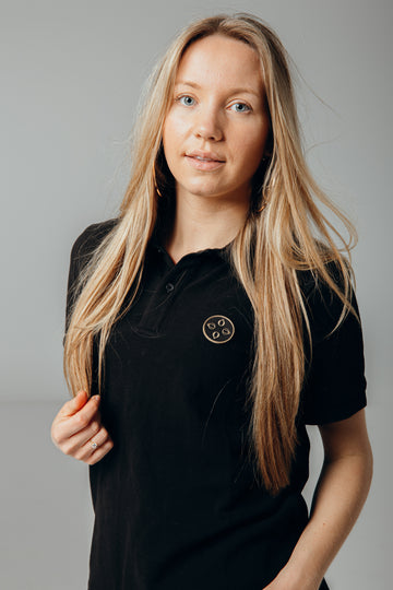 Women Polo Black - patch