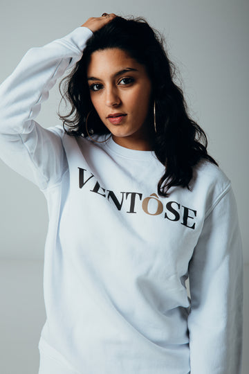 Women Pullover White - print