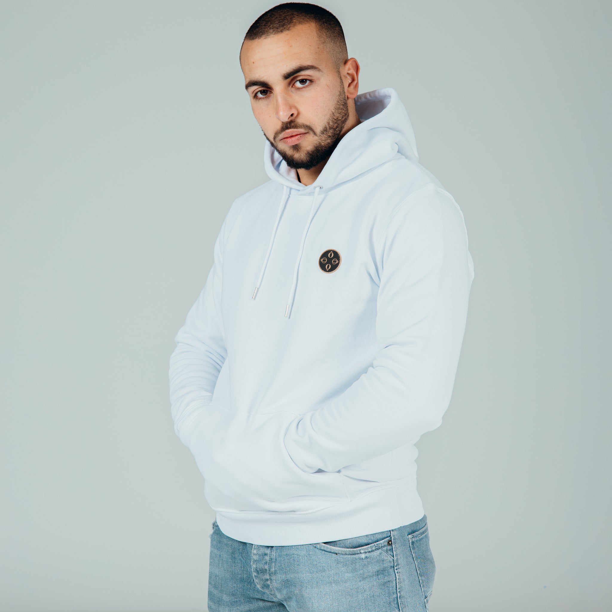 Hoodie White - patch