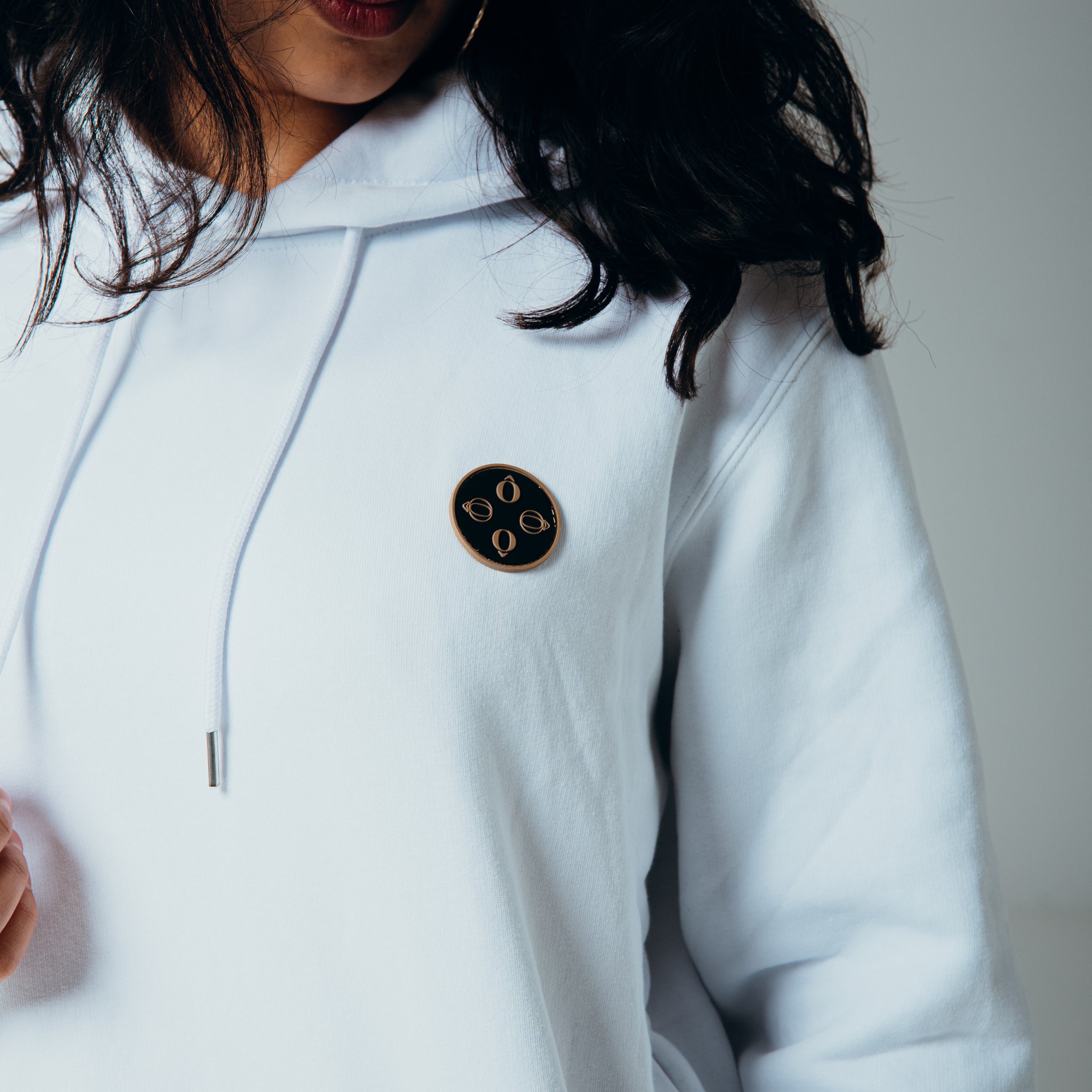 Unisex Hoodie White - patch